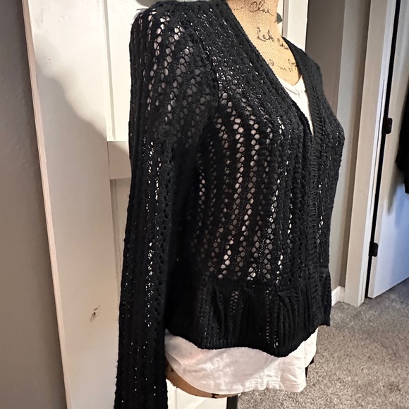 Lauren Conrad open knit cardigan. Women’s Sz L - Picture 2 of 4